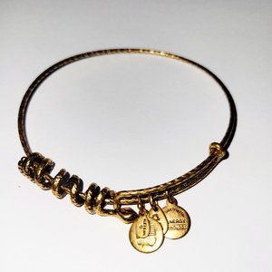 Alex and Ani Bangle Bracelet with Coiled Snake and charms